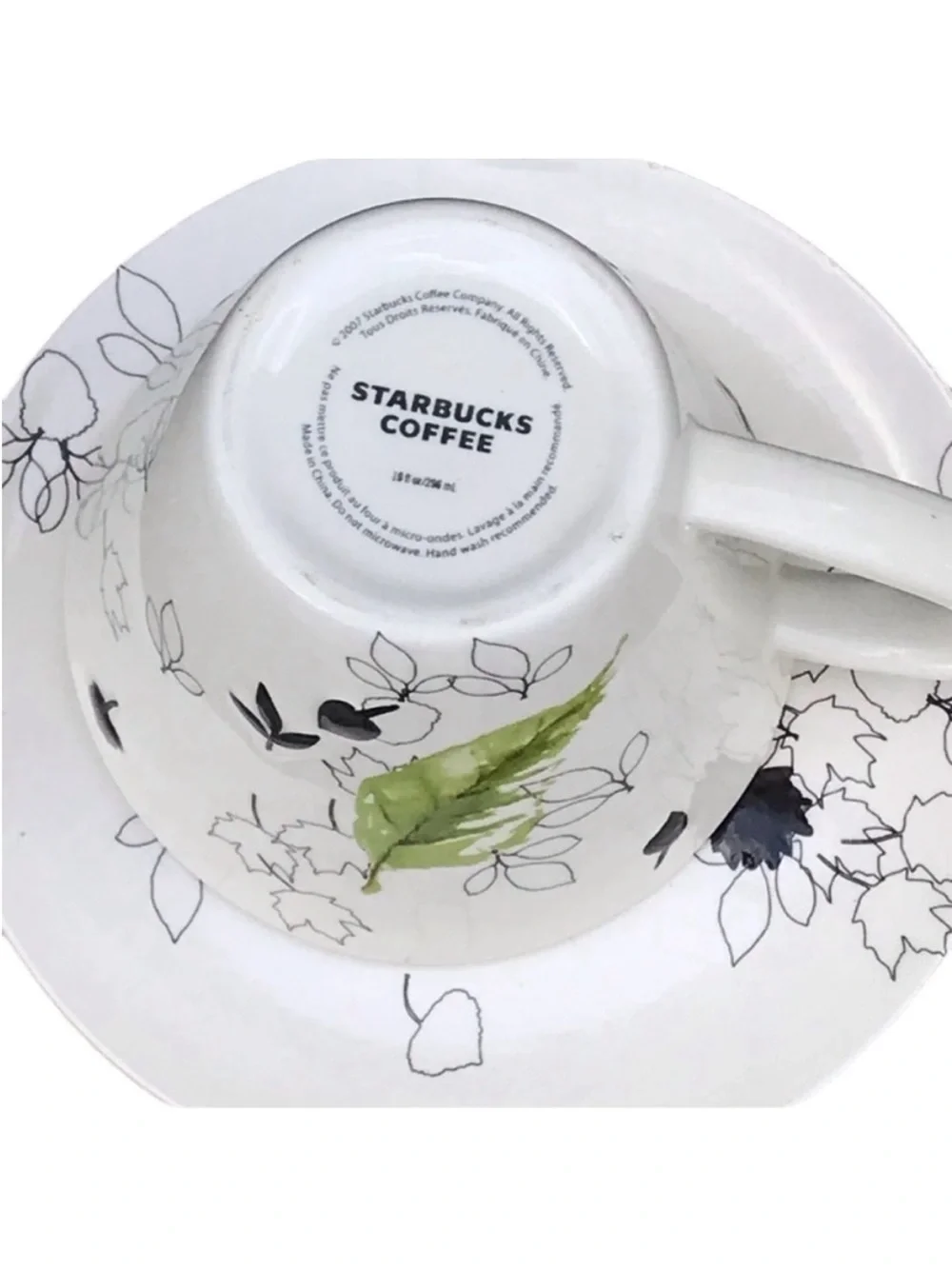 Starbucks 10 Oz Coffee Tea Cup & Saucer